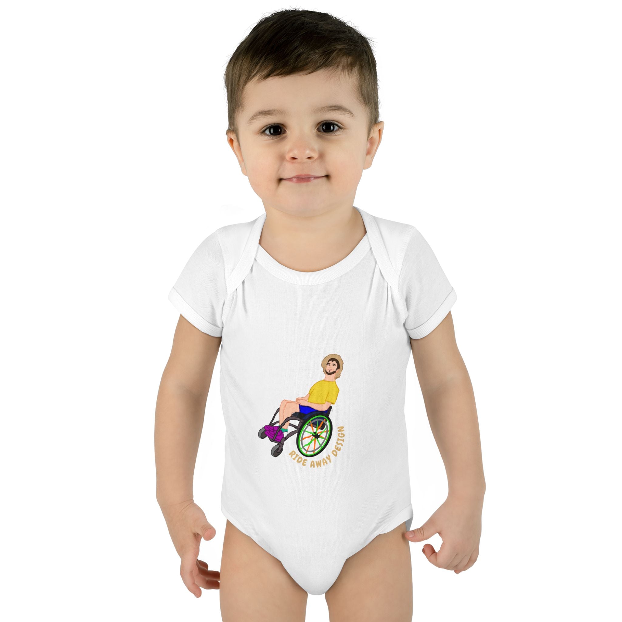Infant Bodysuit — Cute Wheelchair Baby Graphic "Tiny Chief" | Inclusive Baby Shower Gift