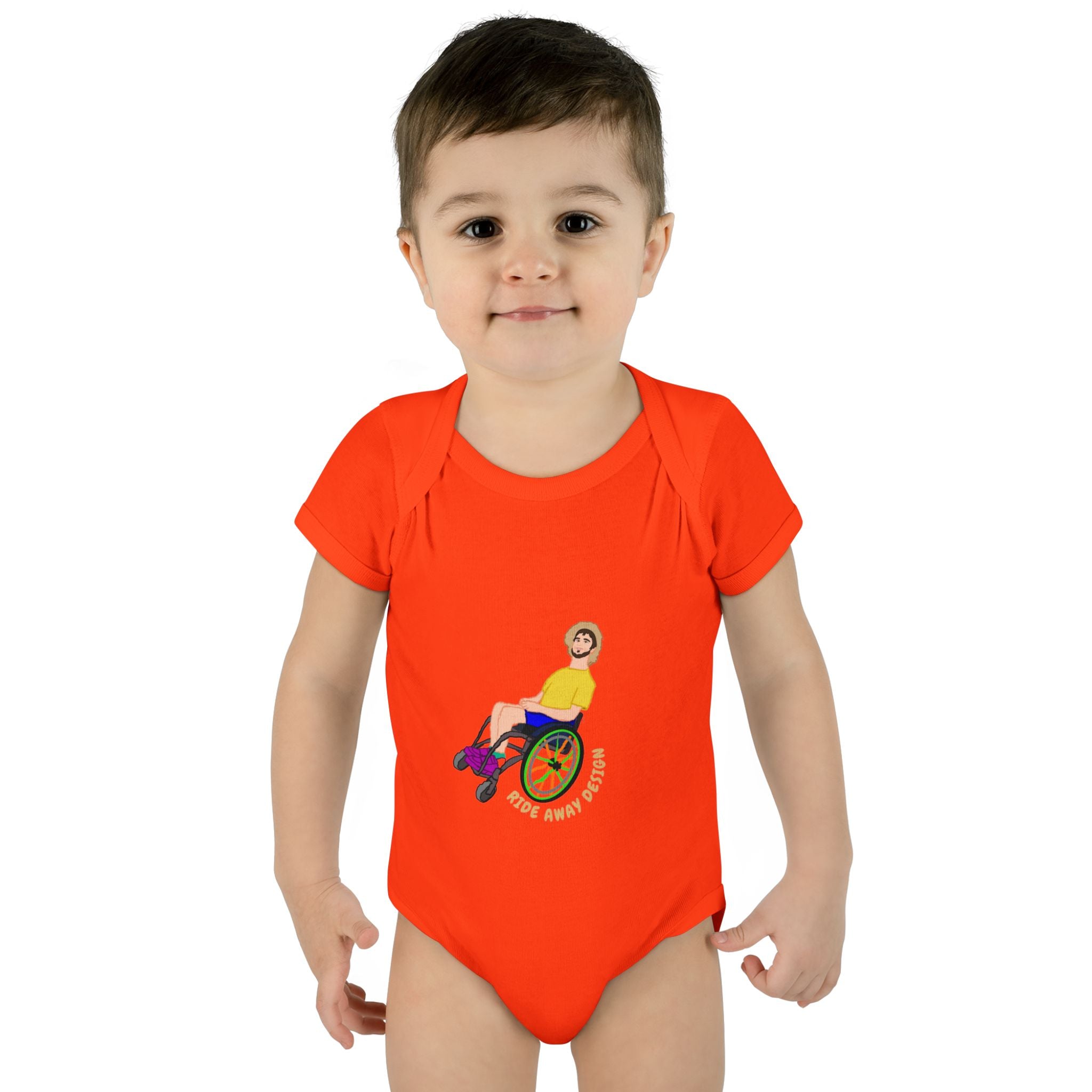 Infant Bodysuit — Cute Wheelchair Baby Graphic "Tiny Chief" | Inclusive Baby Shower Gift